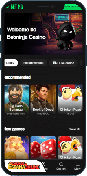 Betninja Casino Aplicación móvil