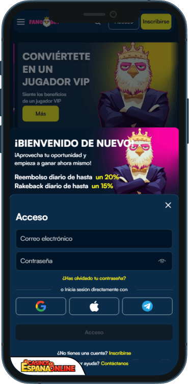 Fanobet Casino Inicio de sesión