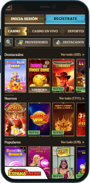 Realz Casino Aplicación móvil