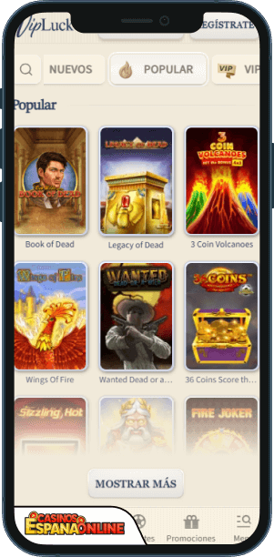 VipLuck Casino Aplicación móvil